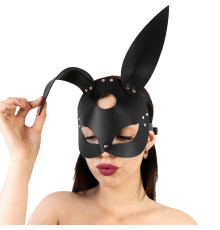 Шкіряна маска Зайчика Art of Sex - Bunny mask, колір Чорний