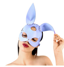 Шкіряна маска Зайчика Art of Sex - Bunny mask, колір Лавандовий