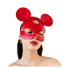 Шкіряна маска мишки Art of Sex - Mouse Mask, колір Червоний