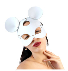 Шкіряна маска мишки Art of Sex - Mouse Mask, колір Білий