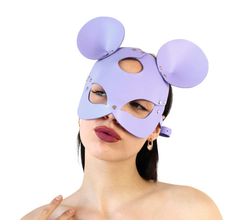 Шкіряна маска мишки Art of Sex - Mouse Mask, колір Лавандовий