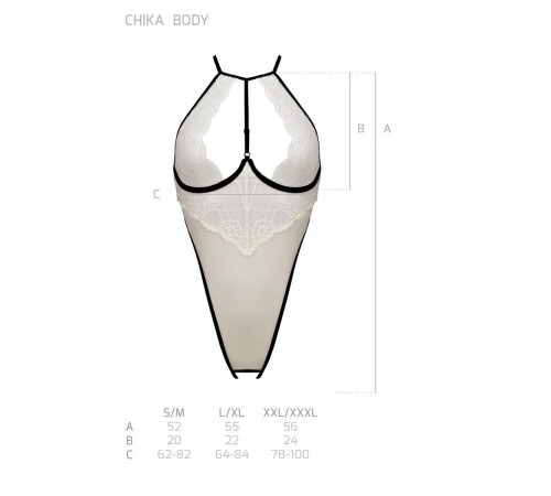 Боді з доступом Passion CHIKA BODY L/XL, cream