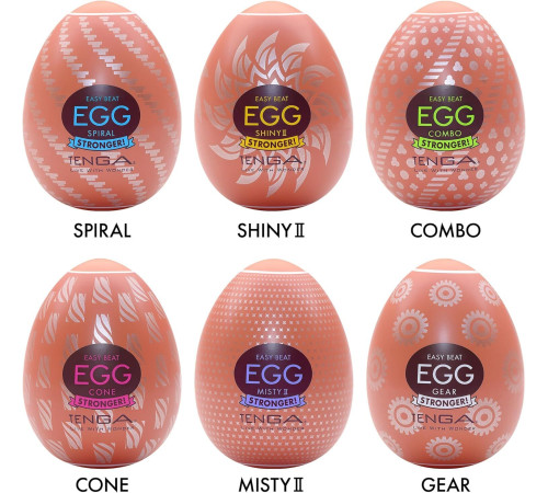 Набір мастурбаторів-яєць Tenga Egg Hard Boilded II Pack (6 яєць)