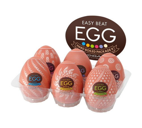 Набір мастурбаторів-яєць Tenga Egg Hard Boilded II Pack (6 яєць)