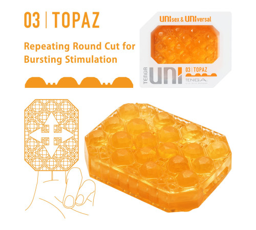 Мастурбатор Tenga UNI Topaz