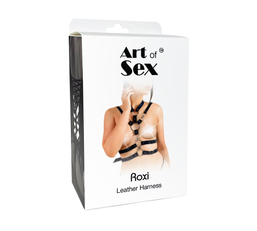 Сексуальна портупея жіноча Art of Sex - Roxi, розмір XS-2XL, колір чорний