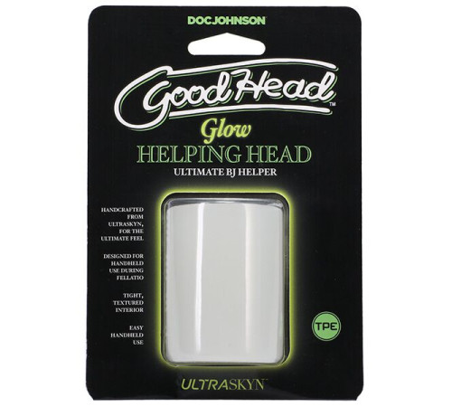 Мастурбатор Doc Johnson GoodHead -  Glow Helping Head