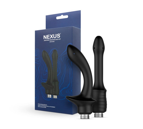 Набір анальних насадок для душу Nexus Beginner Shower Douche Duo Kit – Black, 2 шт.