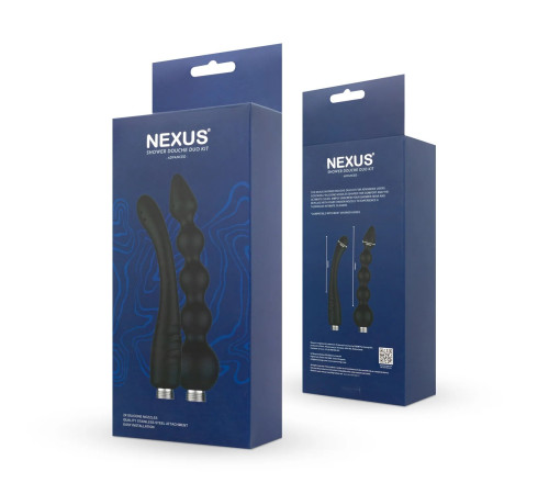 Набір анальних насадок для душу Nexus Advanced Shower Douche Duo Kit – Black, 2 шт