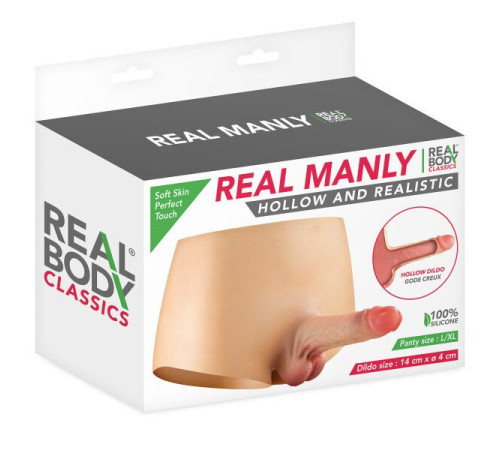 Страпон Real Body — Real Manly hollow and realistic L/XL