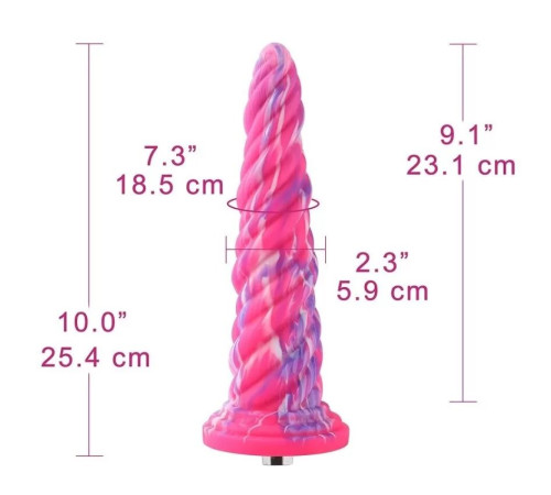 Силіконовий дилдо Hismith Awl Shape Silicone Dildo Monster Series