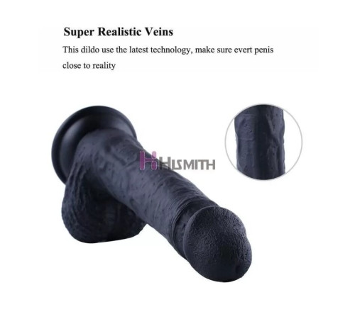 Силіконовий дилдо Hismith 8.3" Silicone Dildo Black