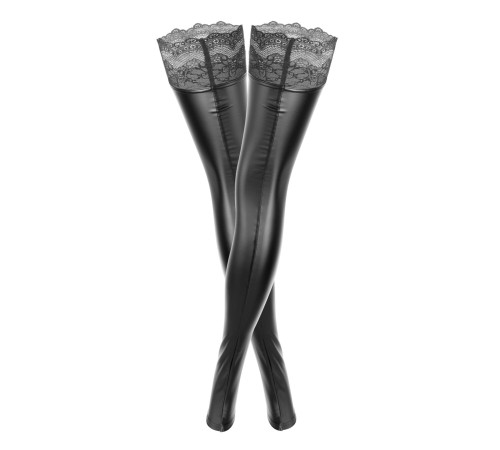 Панчохи з мокрим ефектом Noir Handmade F135 Powerwetlook stockings, S, без мисків