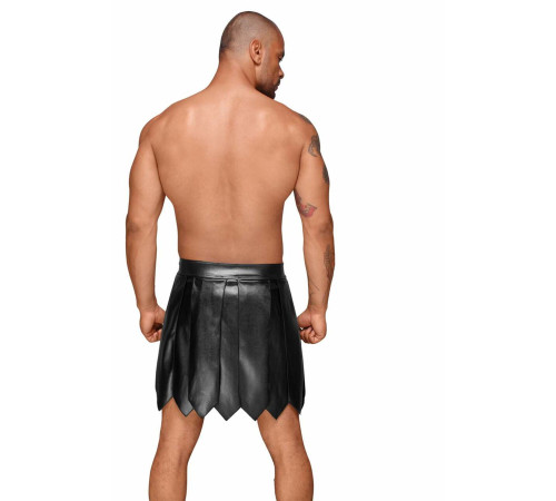 Чоловіча спідниця гладіатора Noir Handmade H053 Eco leather men's gladiator skirt - M