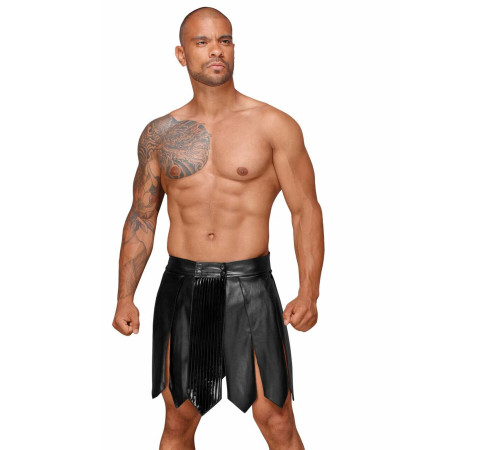 Чоловіча спідниця гладіатора Noir Handmade H053 Eco leather men's gladiator skirt - M