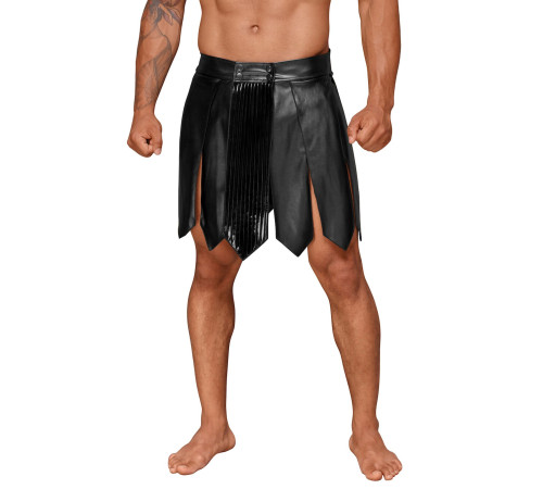 Чоловіча спідниця гладіатора Noir Handmade H053 Eco leather men's gladiator skirt - M