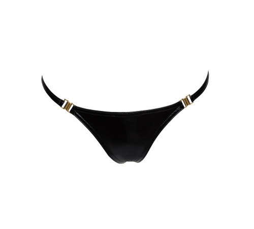 Трусики Noir Handmade P008 Powerwetlook panty with gold clasp - S