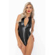 (SALE) Боді Noir Handmade F294 Powerwetlook bodysuit with front zipper - M