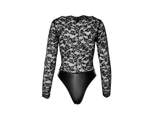 Боді Noir Handmade F296 Psyche bodysuit of lace and wetlook - S