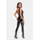 Комбінезон Noir Handmade F298 Libido Deep-V catsuit with collar and pearl chain - M