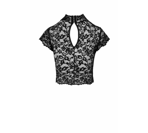 Топ Noir Handmade F303 Essence lace top with high collar - S