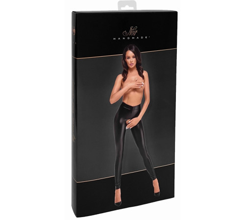 Легінси Noir Handmade F304 Taboo wetlook leggings with open crotch and bum - S