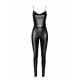 Комбінезон Noir Handmade F306 Mirage catsuit with jewelry rhinestone chain adorning the back - M