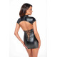 Сукня Noir Handmade F309 Fantasy wetlook mini dress with lace up back - XXL