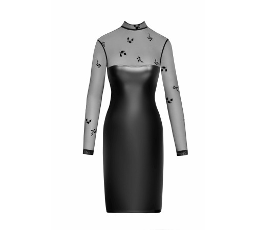 Сукня Noir Handmade F310 Sublime wetlook and flocked mesh midi dress - M