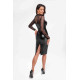 Сукня Noir Handmade F310 Sublime wetlook and flocked mesh midi dress - M