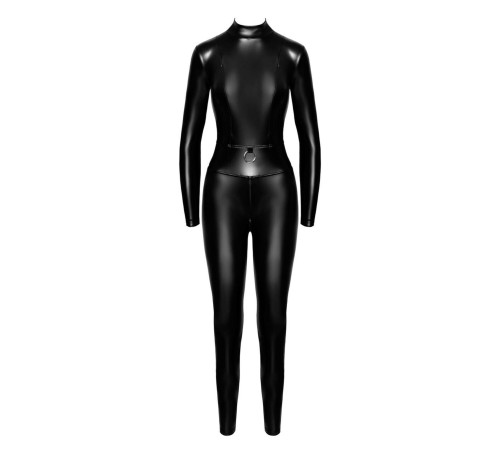 Комбінезон Noir Handmade F319 Caged wetlook catsuit with zippers and ring - S