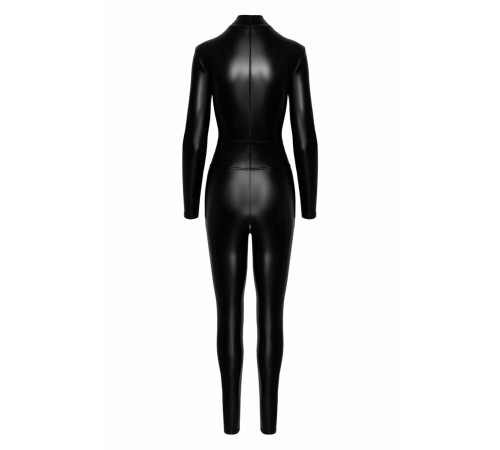 Комбінезон Noir Handmade F319 Caged wetlook catsuit with zippers and ring - S