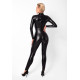 Комбінезон Noir Handmade F319 Caged wetlook catsuit with zippers and ring - M