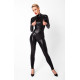 Комбінезон Noir Handmade F319 Caged wetlook catsuit with zippers and ring - 3XL