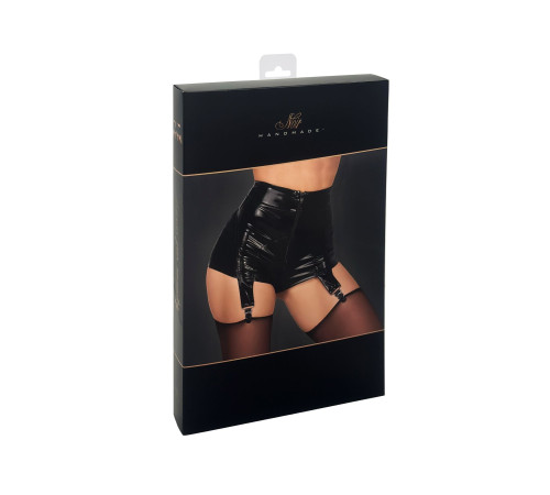 Шортики Noir Handmade F325 Glam suspender wetlook and vinyl shorts - M