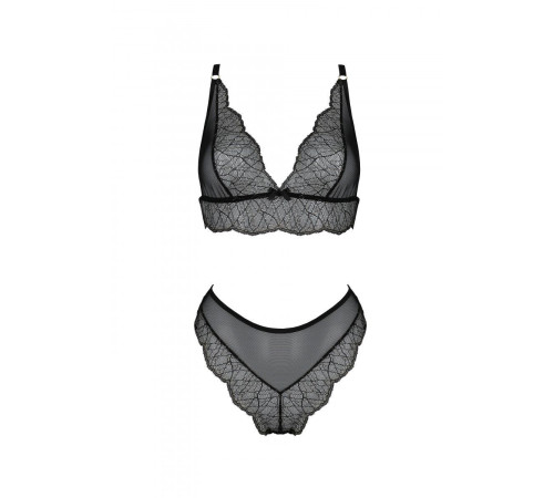 Комплект Passion AMBERLY SET black, L/XL, бралет і трусики бразиліана