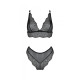 Комплект Passion AMBERLY SET black, L/XL, бралет і трусики бразиліана