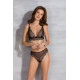 Комплект Passion AMBERLY SET black, L/XL, бралет і трусики бразиліана