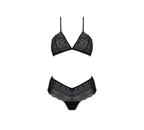 Комплект Passion KERRIA BIKINI black, XXL/XXXL, бралет і трусики-бікіні