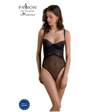 Боді Passion KERRIA BODY black, L/XL, з високими вирізами та верхом балконет