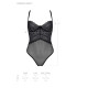 Боді Passion KERRIA BODY black, S/M, з високими вирізами та верхом балконет