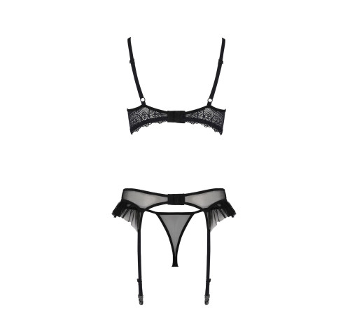 Комплект Passion KERRIA SET WITH OPEN BRA black L/XL - ECO Passion