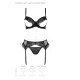 Комплект Passion KERRIA SET WITH OPEN BRA black S/M - ECO Passion