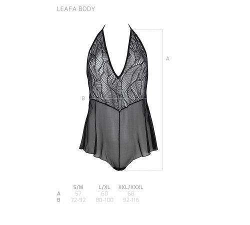 Боді Passion LEAFA BODY black L/XL - ECO Passion