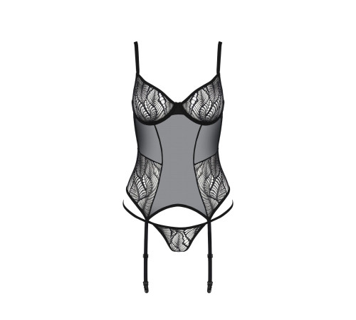 Корсет Passion LEAFA CORSET black L/XL - ECO Passion