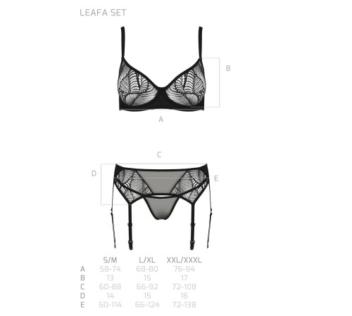 Комплект Passion LEAFA SET black XXL/XXXL - ECO Passion