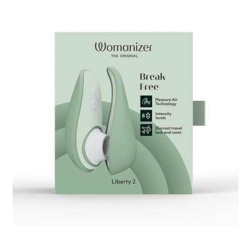 Вакуумний кліторальний стимулятор Womanizer Liberty 2 Sage