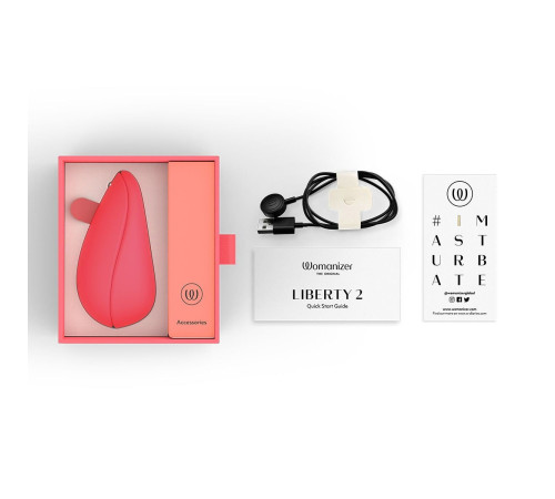 Вакуумний кліторальний стимулятор Womanizer Liberty 2 Vibrant Rose