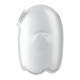 Вакуумний кліторальний стимулятор з вібрацією Satisfyer Glowing Ghost White, світиться в темряві