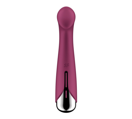 Вібратор з ротацією Satisfyer Spinning G-Spot 1 Red, плоский майданчик для стимуляції точки G